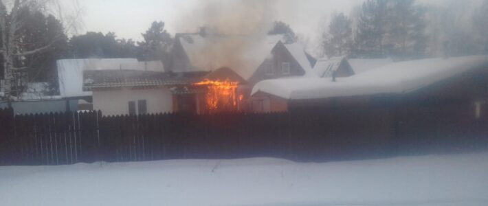 Пожар в Калугино 4 января 2022